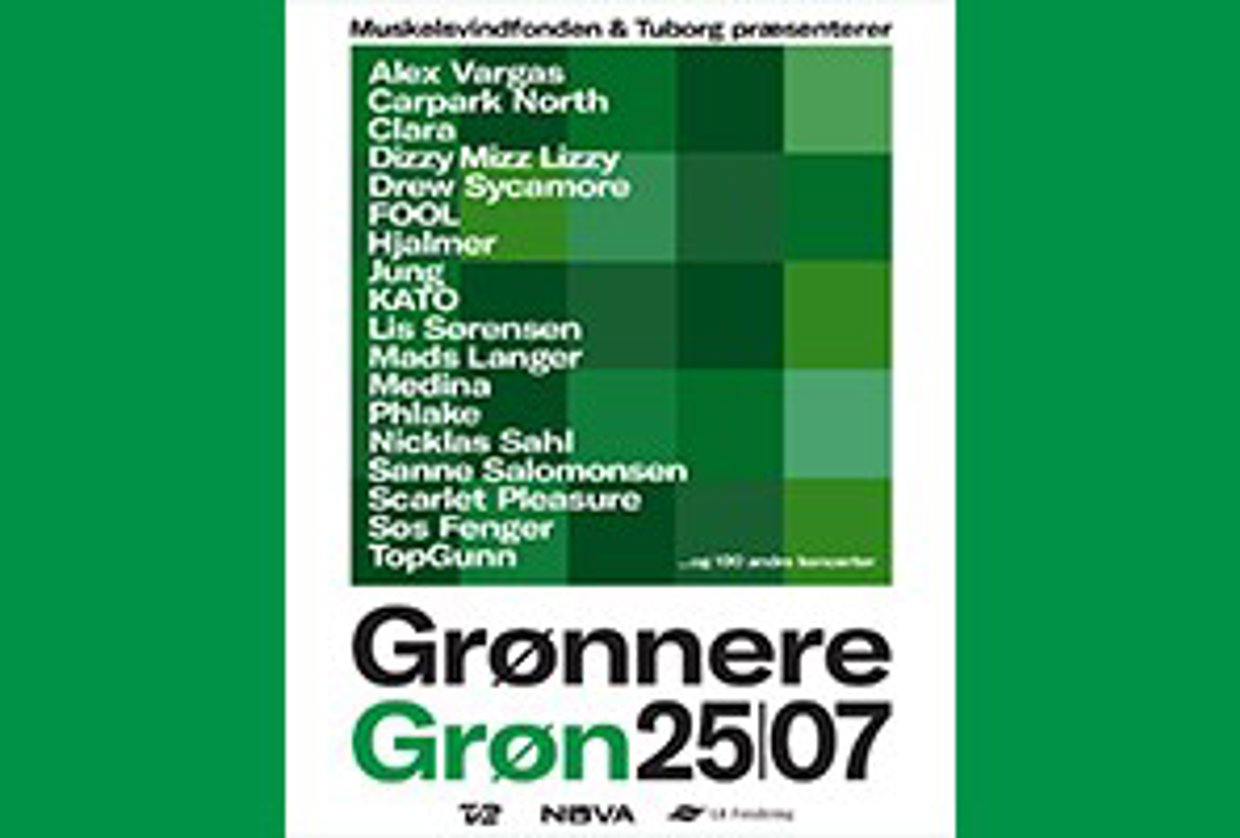 Newsroom » Grønnere Grøn flytter musikken hjem til danskerne i dag ...